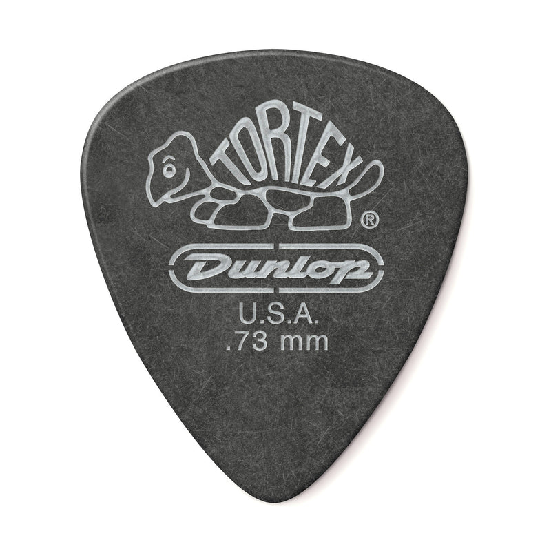 Dunlop .73mm Tortex Pitch Black Picks - 12 Pack