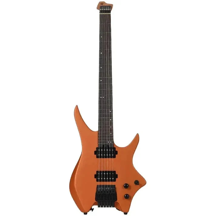 HILS Headless Electric Guitar - Metallic Coral Orange