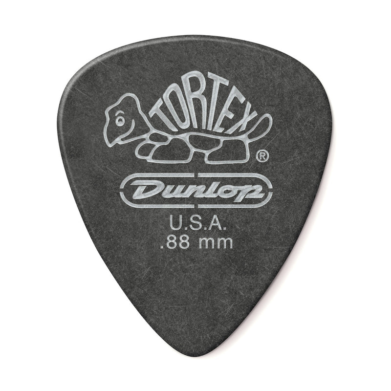 Dunlop .88mm Tortex Pitch Black Picks - 12 Pack