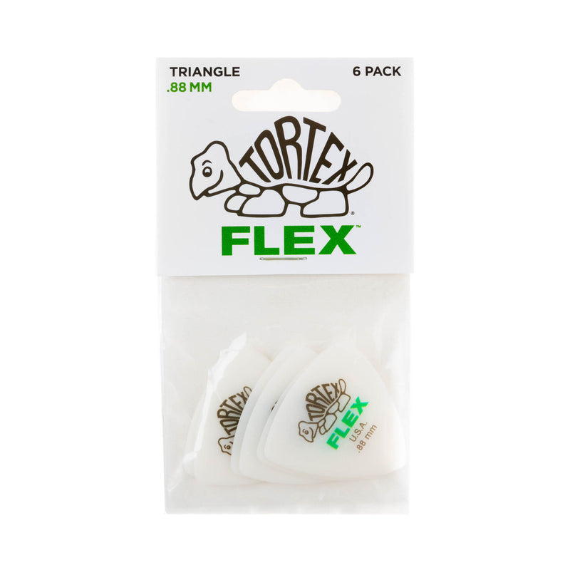 Dunlop .88mm Tortex Flex Tri Picks - 6 Pack