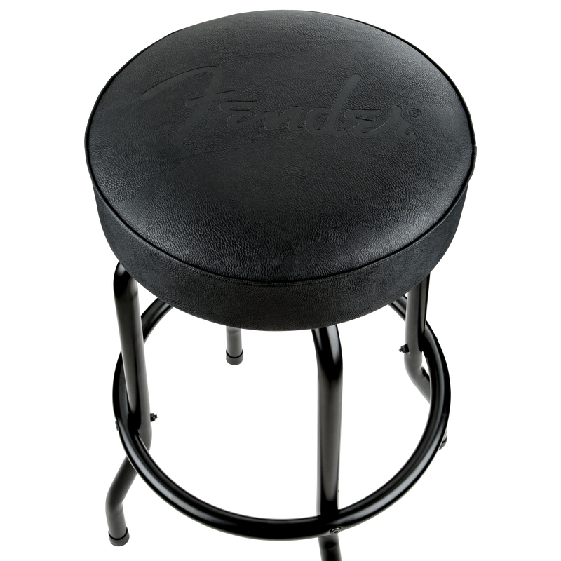Fender Embossed Black Logo Bar Stool – Black