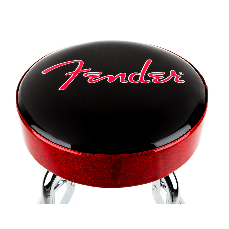 Fender Red Sparkle Logo Bar Stool – Black & Red Sparkle