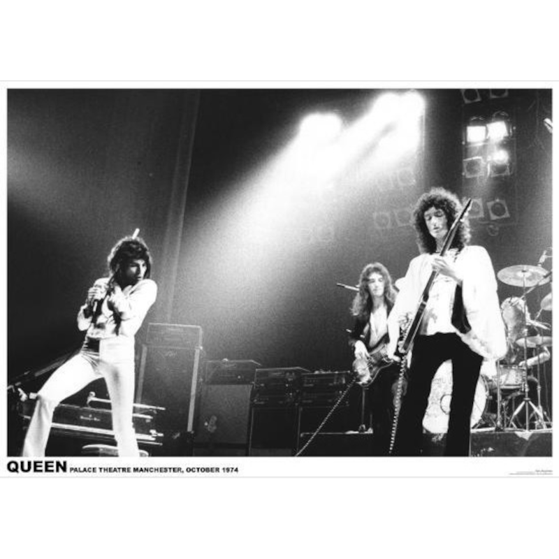 Queen Palace Theatre Manchester October 1974 Freddie Mercury - Poster