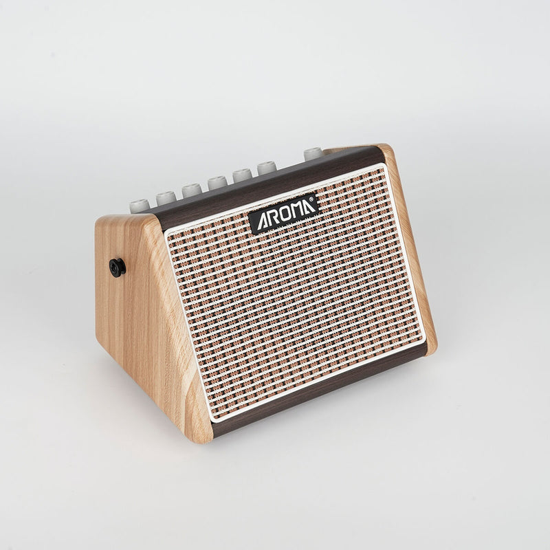 Aroma AG-15AML Rechargeable Acoustic Guitar Amplifier with Bluetooth & Drum Machine