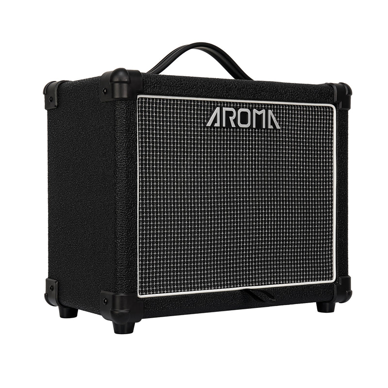 Aroma AG-20 20W Electric Guitar Amplifier with EQ & Headphone Output - Black