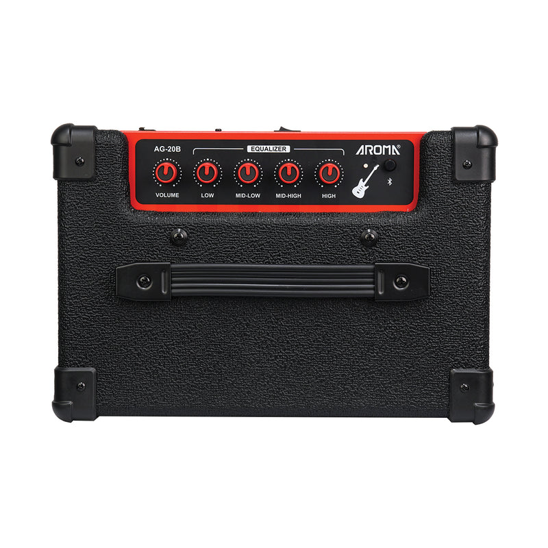 Aroma AG-20B 20W Bass Amplifier with EQ & Headphone Output - Black