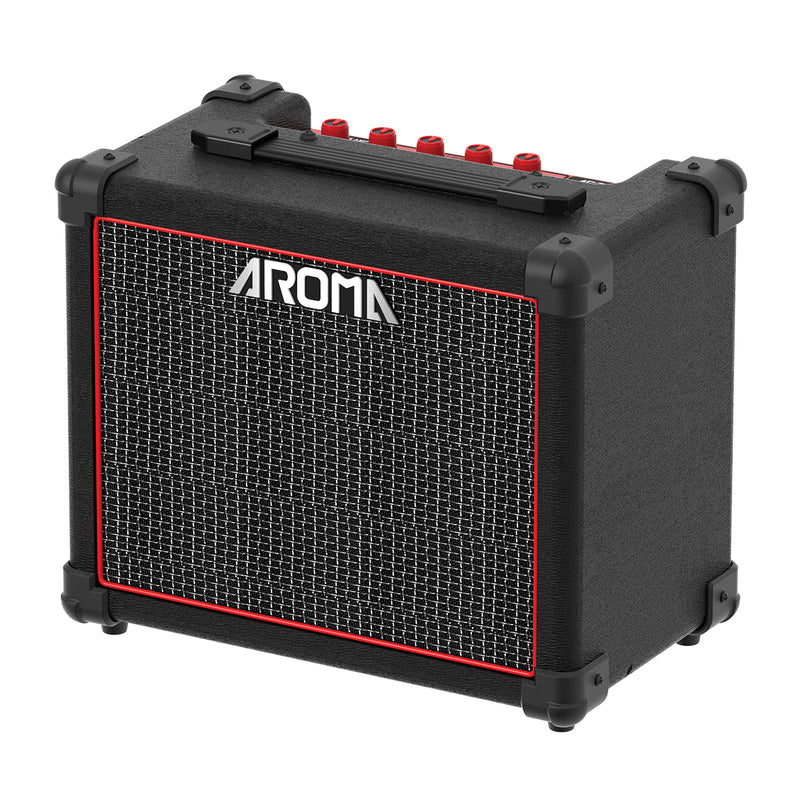 Aroma AG-20B 20W Bass Amplifier with EQ & Headphone Output - Black