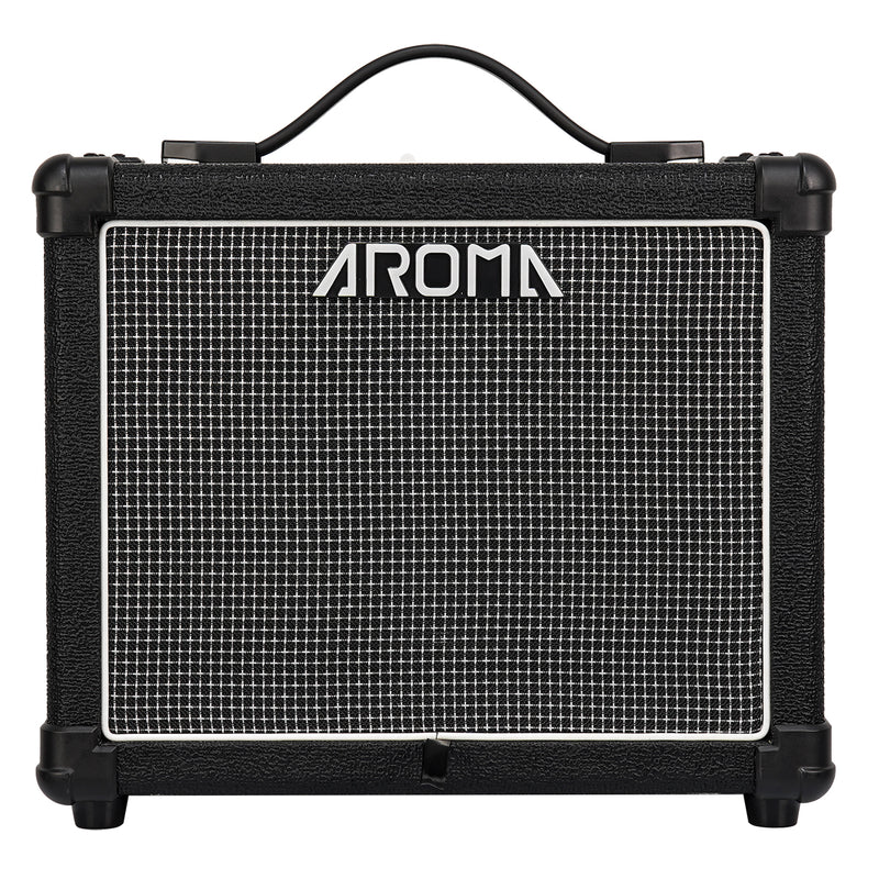 Aroma AG-20 20W Electric Guitar Amplifier with EQ & Headphone Output - Black