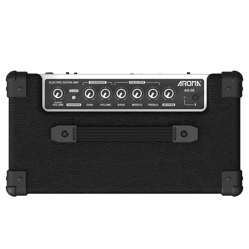 Aroma AG-30 30W Electric Guitar Amplifier Black with Bluetooth