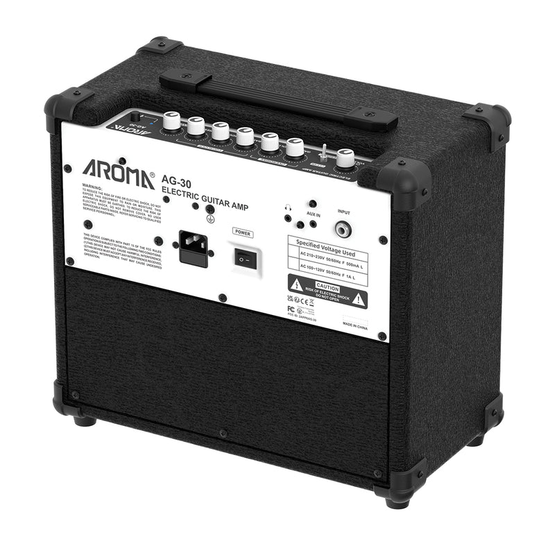 Aroma AG-30 30W Electric Guitar Amplifier Black with Bluetooth