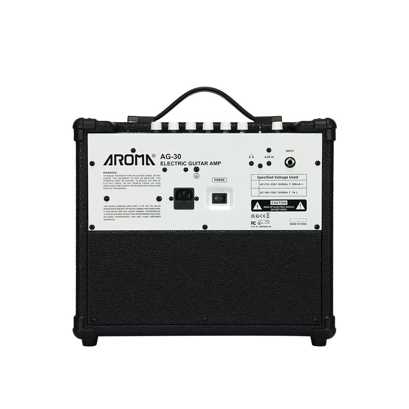Aroma AG-30 30W Electric Guitar Amplifier Black with Bluetooth