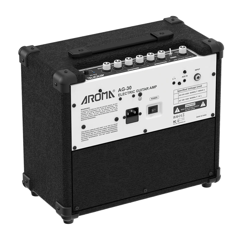 Aroma AG-30 30W Electric Guitar Amplifier Black with Bluetooth