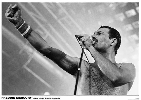 Queen Freddie Mercury London Wembley - Poster