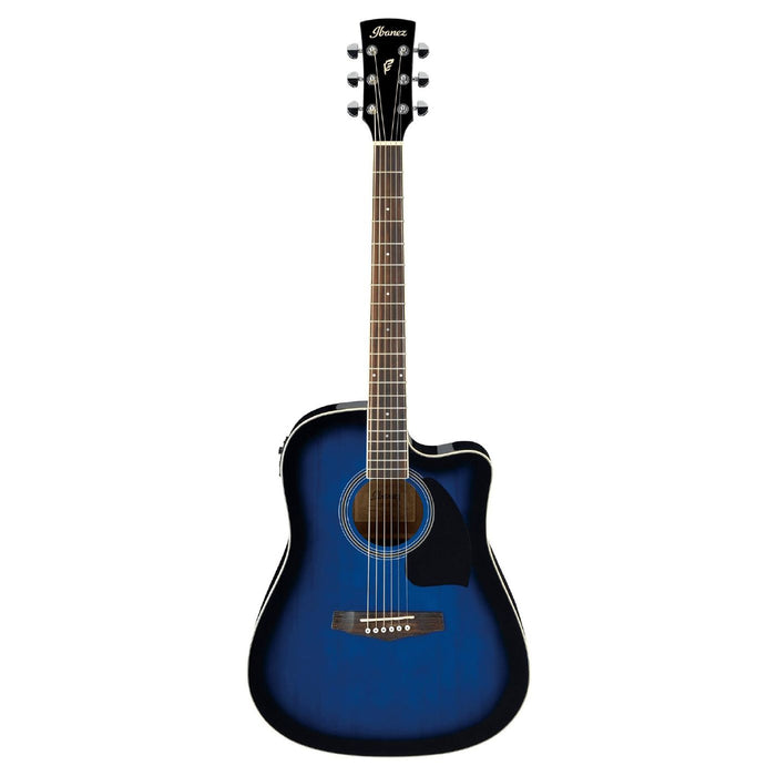 Ibanez PF15ECE Acoustic Guitar – Trans Blue High Gloss