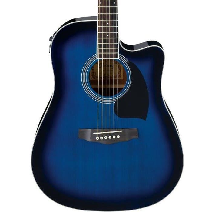 Ibanez PF15ECE Acoustic Guitar – Trans Blue High Gloss