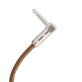 Australasian 1 ft / 30cm Right-Angle Patch Cable - Braided Tweed