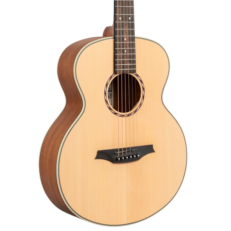 Mt. Bromo Mini Jumbo Acoustic Guitar (Solid Top) with Gig Bag