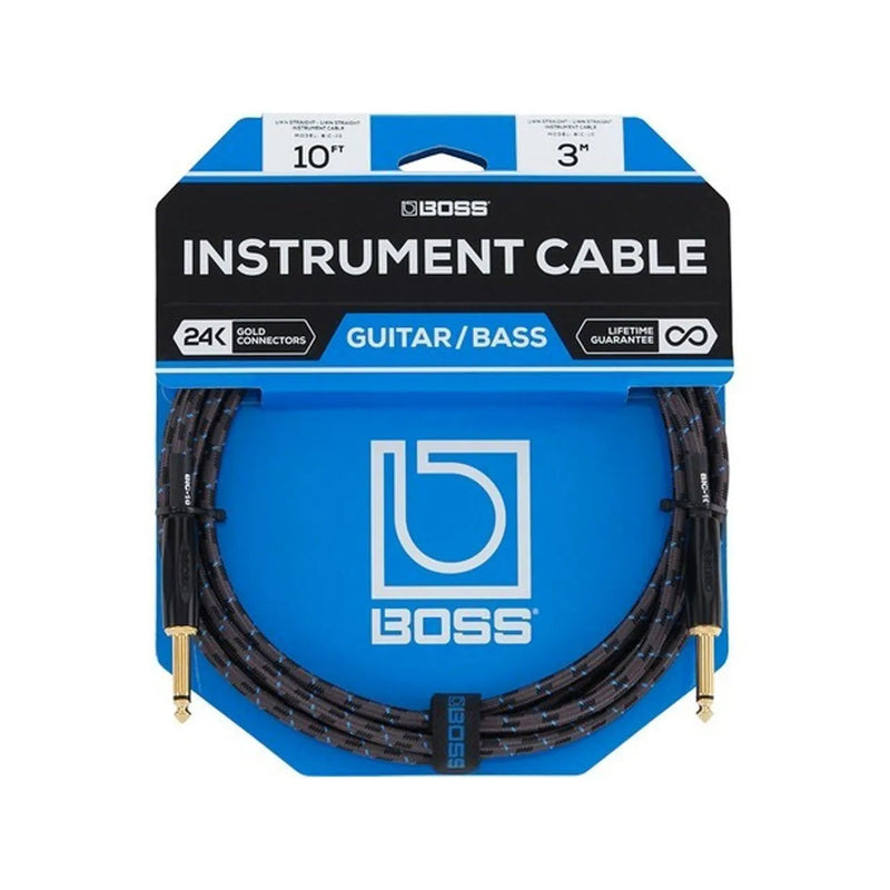 BOSS BIC10 Instrument Cable 10ft / 3m - Black