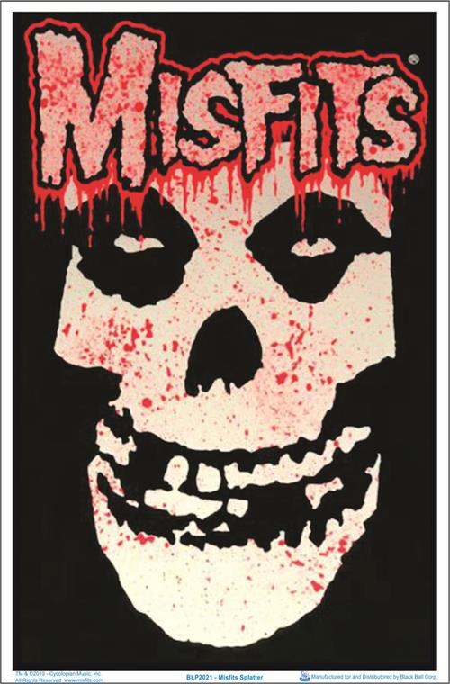 Misfits Splatte Flocked Velvet Blacklight - Poster