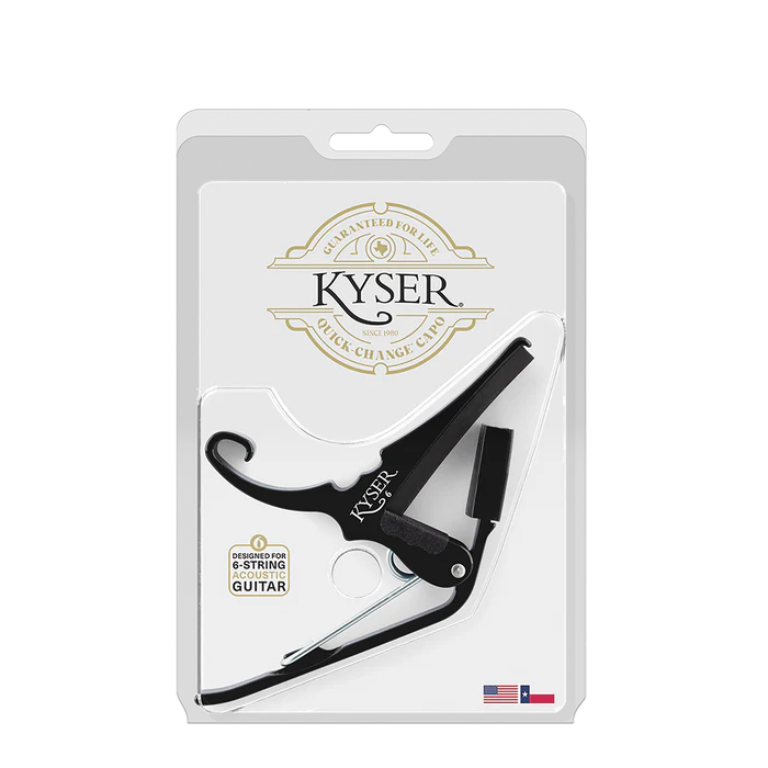 Kyser Black Capo for Acoustic Guitars & Electric Guitars