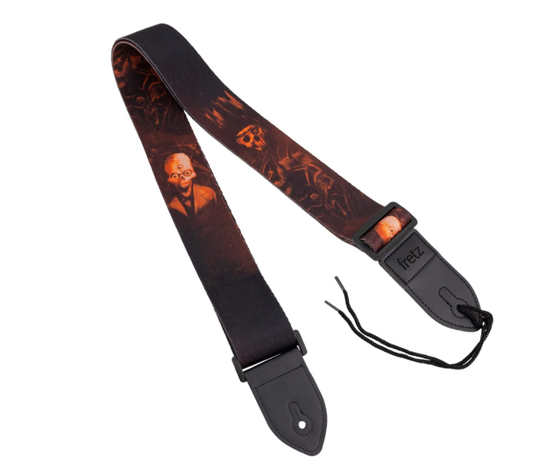 Fretz Natural Cotton Woven Print Guitar Strap – Smokey