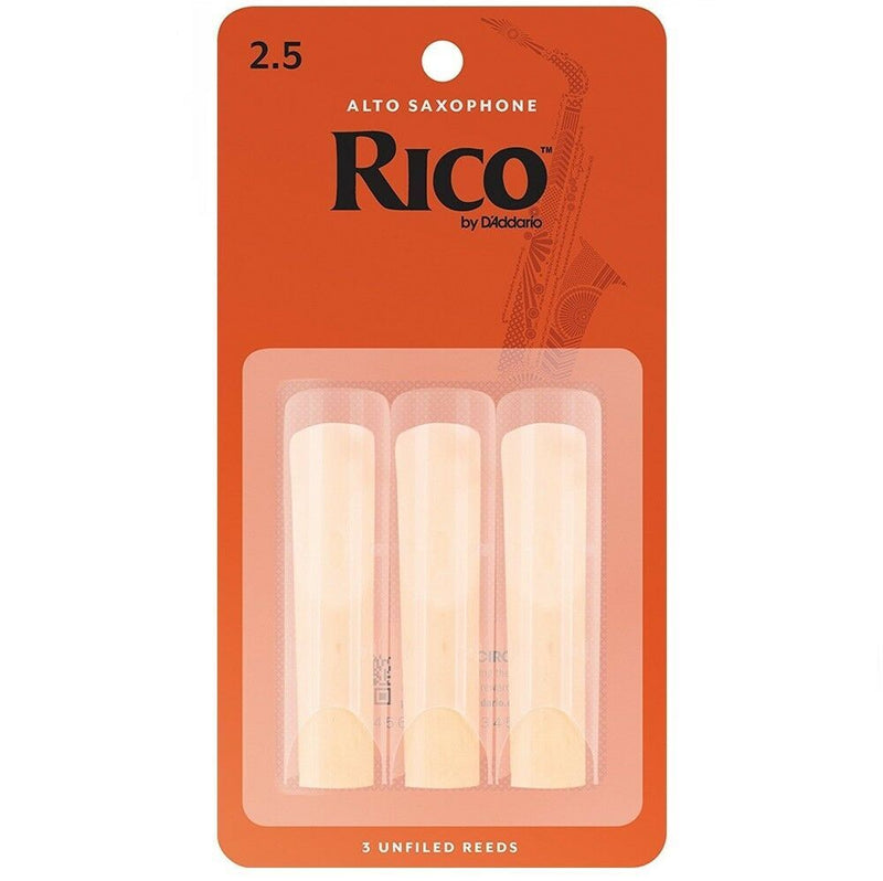 Rico Alto Saxophone Reeds - Size 2.5 (3 Pack)