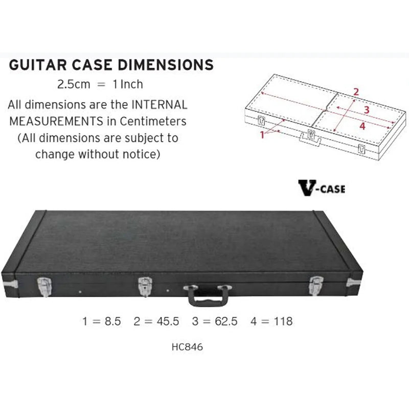 V-Case Multi-Fit Rectangular Guitar Hardcase