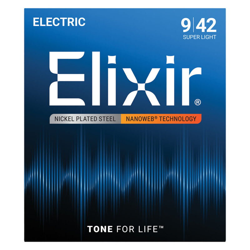 Elixir Nanoweb Electric Guitar Strings – Super Light 9-42
