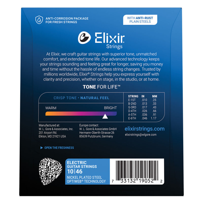 Elixir Optiweb Electric Guitar Strings – Light 10-46