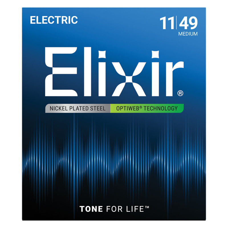 Elixir Optiweb Electric Guitar Strings – Medium 11-49