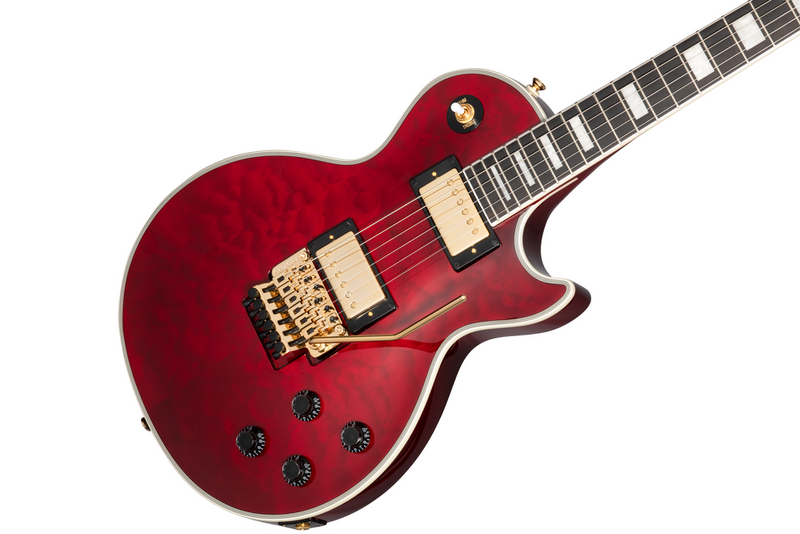 Epiphone Alex Lifeson LP Custom Axcess - Quilt Ruby