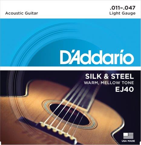 D'Addario Silk & Steel Acoustic Guitar Strings - 11/47