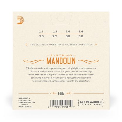D'Addario Nickel Mandolin Strings (Loop End)