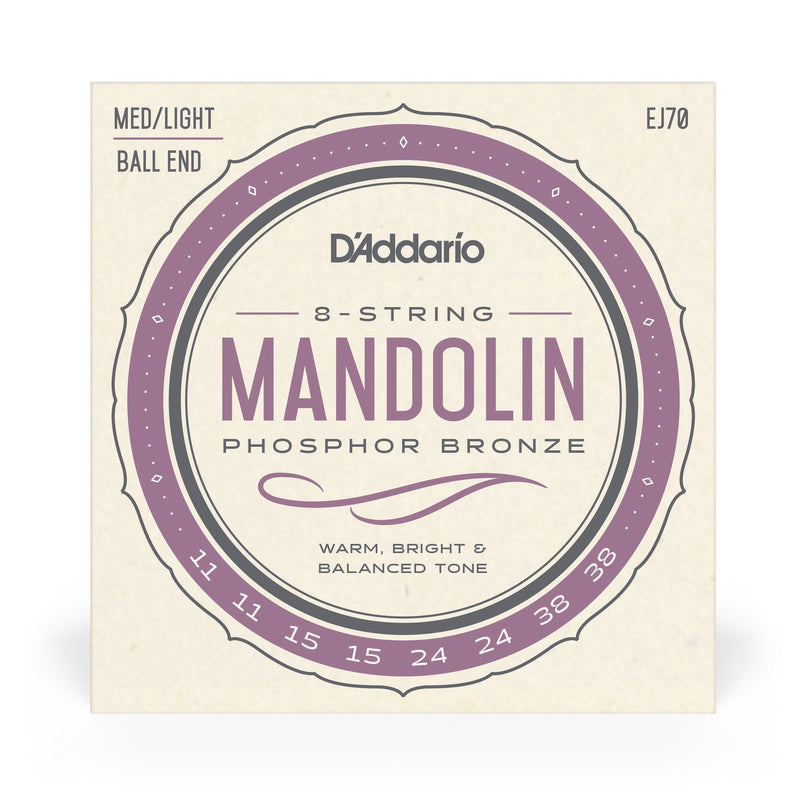 D'Addario Phosphor Bronze Mandolin Strings (Ball End)