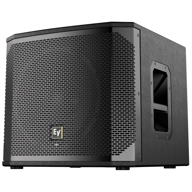 Powered Portable Subwoofer – 12" LF, 1200W Class-D Amp with QuickSmart DSP (Black)