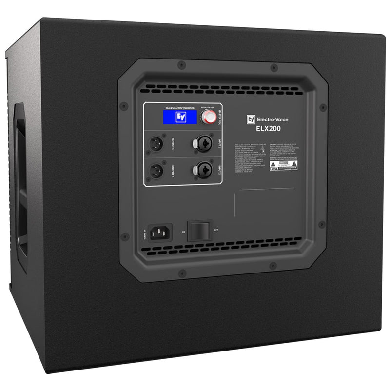 Powered Portable Subwoofer – 12" LF, 1200W Class-D Amp with QuickSmart DSP (Black)