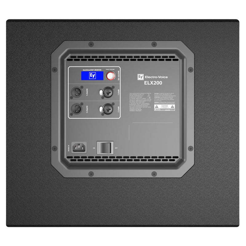 Powered Portable Subwoofer – 12" LF, 1200W Class-D Amp with QuickSmart DSP (Black)