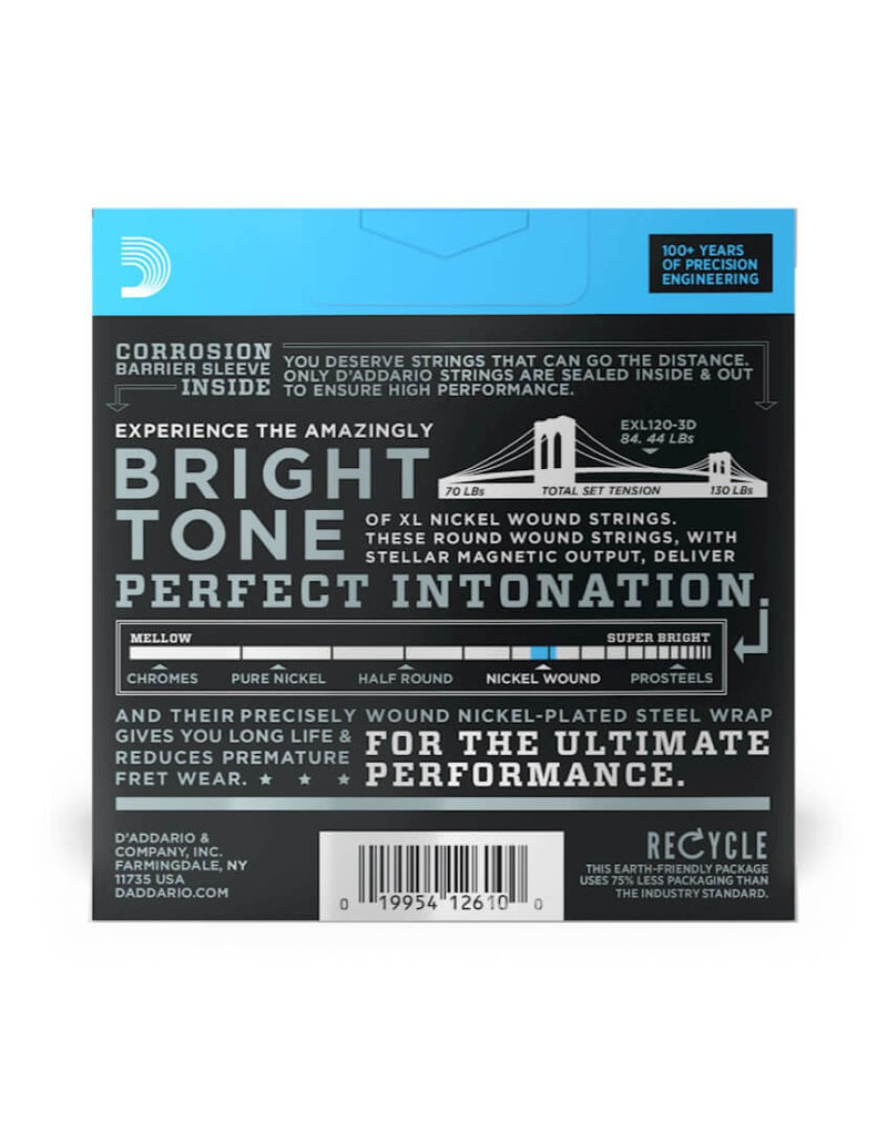 D'addario Electric Guitar Strings 3 Pack Set - 9-42 Super Light