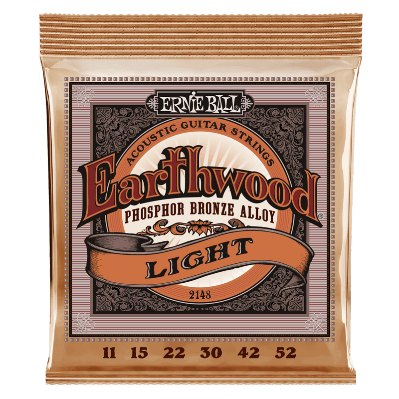 Ernie Ball Earthwood Phosphor Bronze Acoustic Guitar Strings - Light 11-52