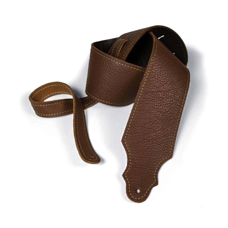 Franklin 2.5 Inch Leather Guitar Strap with Buck Backing - Caramel Purist