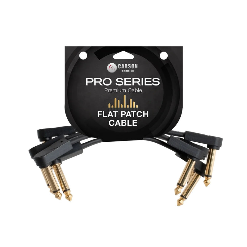 Carson Pro Flat Patch Cable 10cm (4") - 4 Pack
