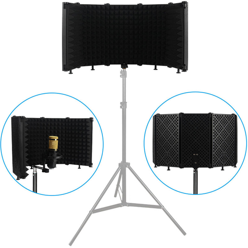 FZONE Medium Isolation Shield with Mic Stand Mount &amp; Microphone Mount