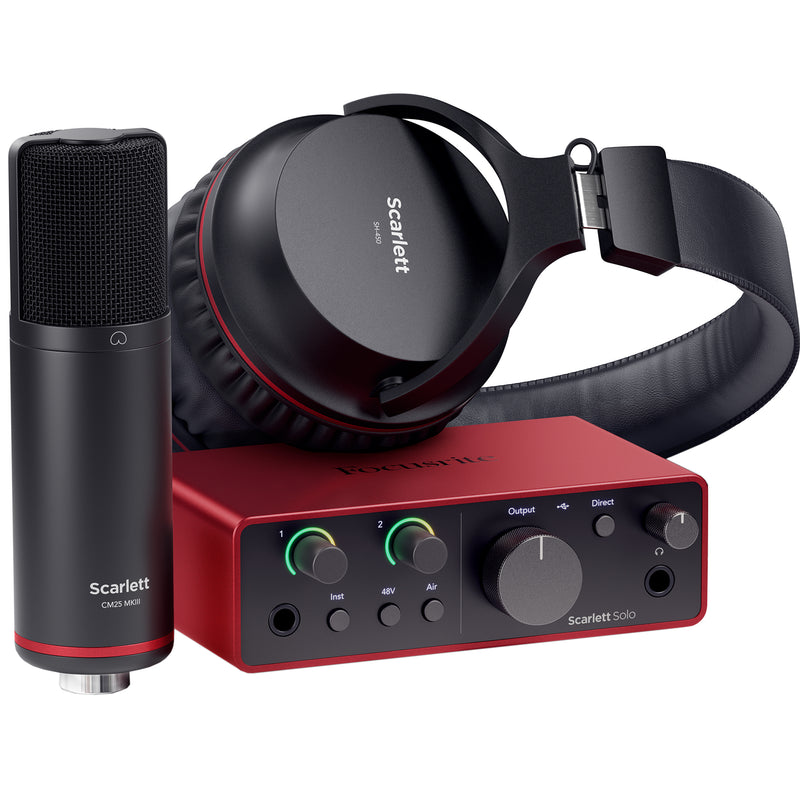 Focusrite Scarlett Solo Studio 4th Gen Complete Recording Pack