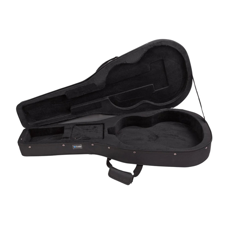 Classical 3/4 Size Polyfoam Guitar Case – Fully Lined, Backpack Straps, Black