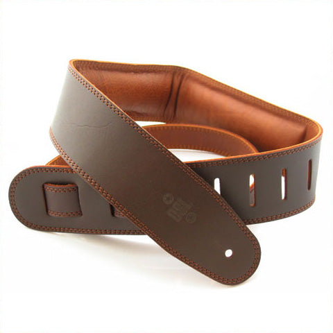DSL 2.5-Inch Padded Garment Leather Guitar Strap (Various Colours)
