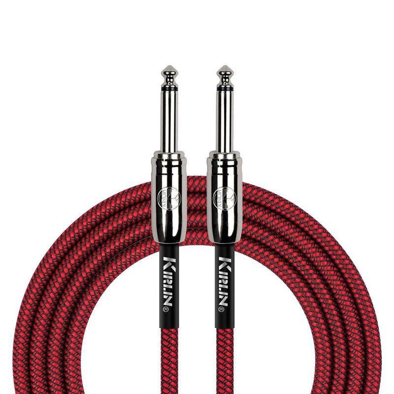 Kirlin 20ft / 7.5m Woven Red Instrument Cable