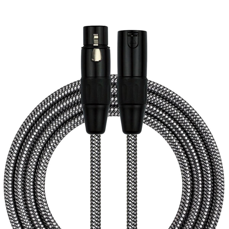 Kirlin 20ft / 6m Woven XLR Microphone Cable - Black