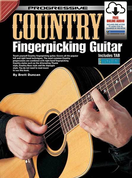 Progressive Country Fingerpicking Guitar Book - Online Audio