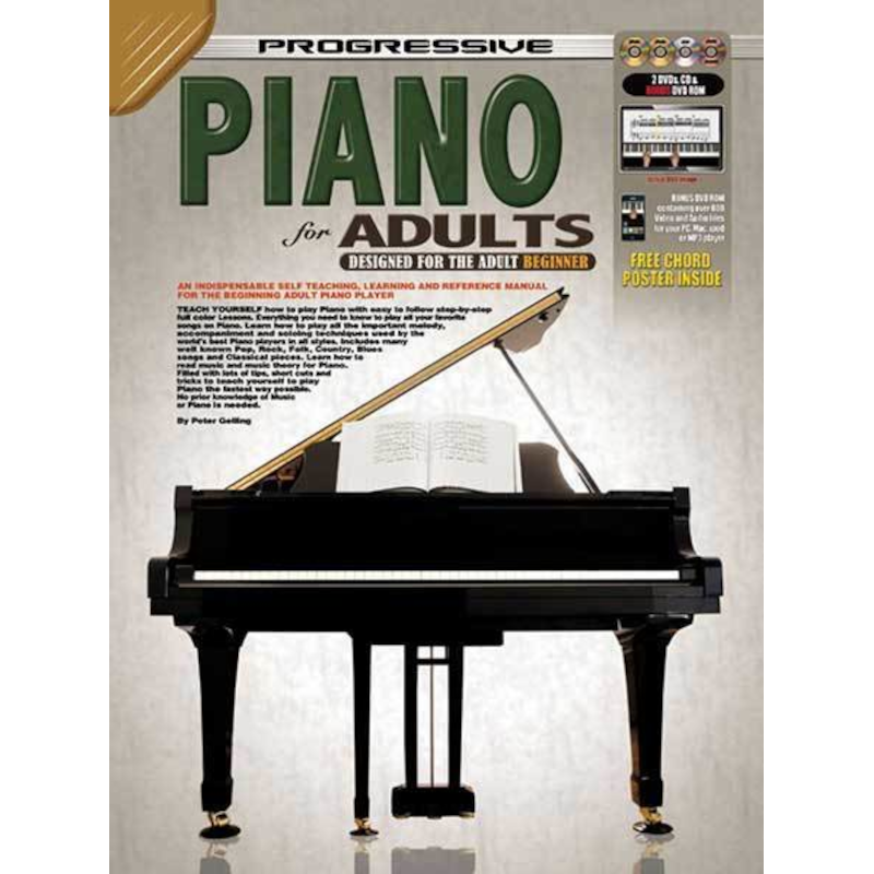 Progressive Piano For Adults - Book + Online Media