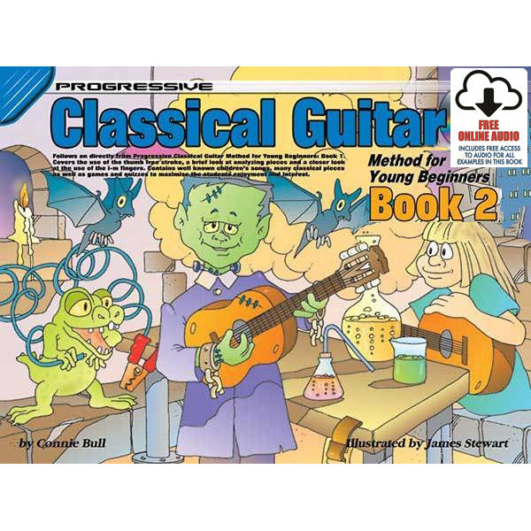 Progressive Classical Guitar Method Book 2 for Young Beginners with Online Audio